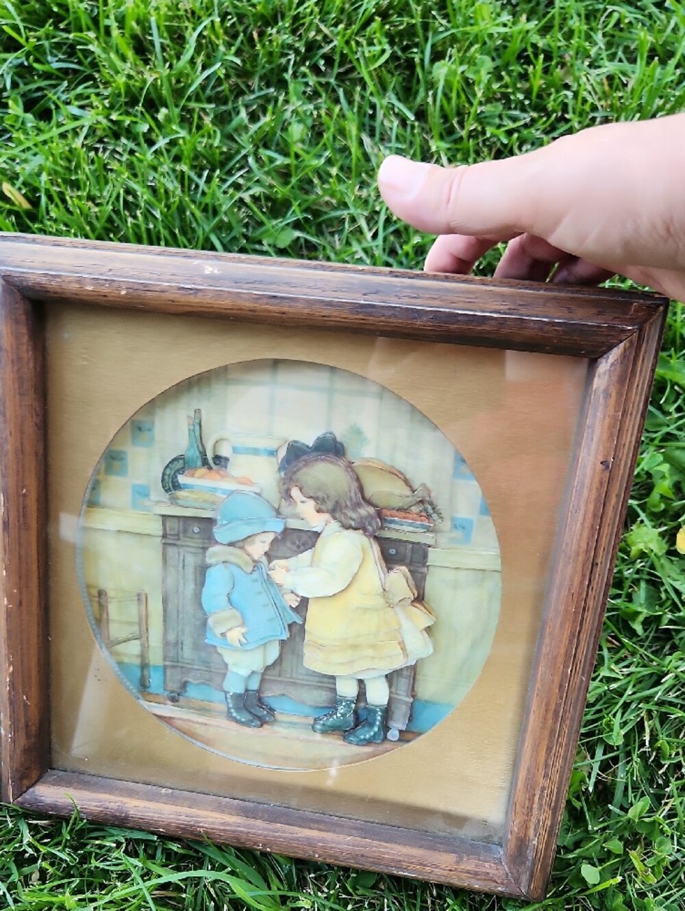 3D Paper Tole  Vintage Children Scene